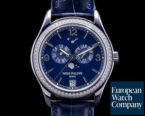 patek philippe 5147g-001|Patek Philippe Annual Calendar White Gold Blue Dial 5147G.